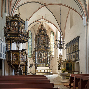 Dorfkirche Groß Mohrdorf - Blick zum Altar